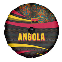 Angola Spare Tire Cover with Red Black Yellow Tribal Design and Elephant - Wonder Print Shop