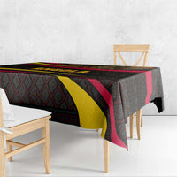 Angola Tablecloth with Red Black Yellow Tribal Design and Elephant - Wonder Print Shop