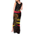 Angola Tank Maxi Dress with Red Black Yellow Tribal Design and Elephant - Wonder Print Shop