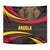 Angola Tapestry with Red Black Yellow Tribal Design and Elephant - Wonder Print Shop