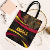 Angola Tote Bag with Red Black Yellow Tribal Design and Elephant - Wonder Print Shop