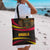 Angola Tote Bag with Red Black Yellow Tribal Design and Elephant - Wonder Print Shop
