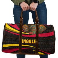 Angola Travel Bag with Red Black Yellow Tribal Design and Elephant - Wonder Print Shop