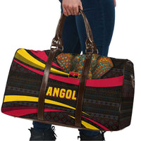 Angola Travel Bag with Red Black Yellow Tribal Design and Elephant - Wonder Print Shop