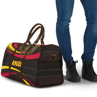 Angola Travel Bag with Red Black Yellow Tribal Design and Elephant - Wonder Print Shop