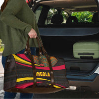 Angola Travel Bag with Red Black Yellow Tribal Design and Elephant - Wonder Print Shop