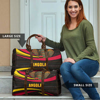 Angola Travel Bag with Red Black Yellow Tribal Design and Elephant - Wonder Print Shop