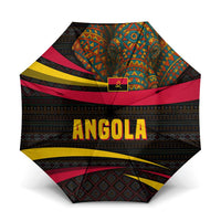 Angola Umbrella with Red Black Yellow Tribal Design and Elephant - Wonder Print Shop