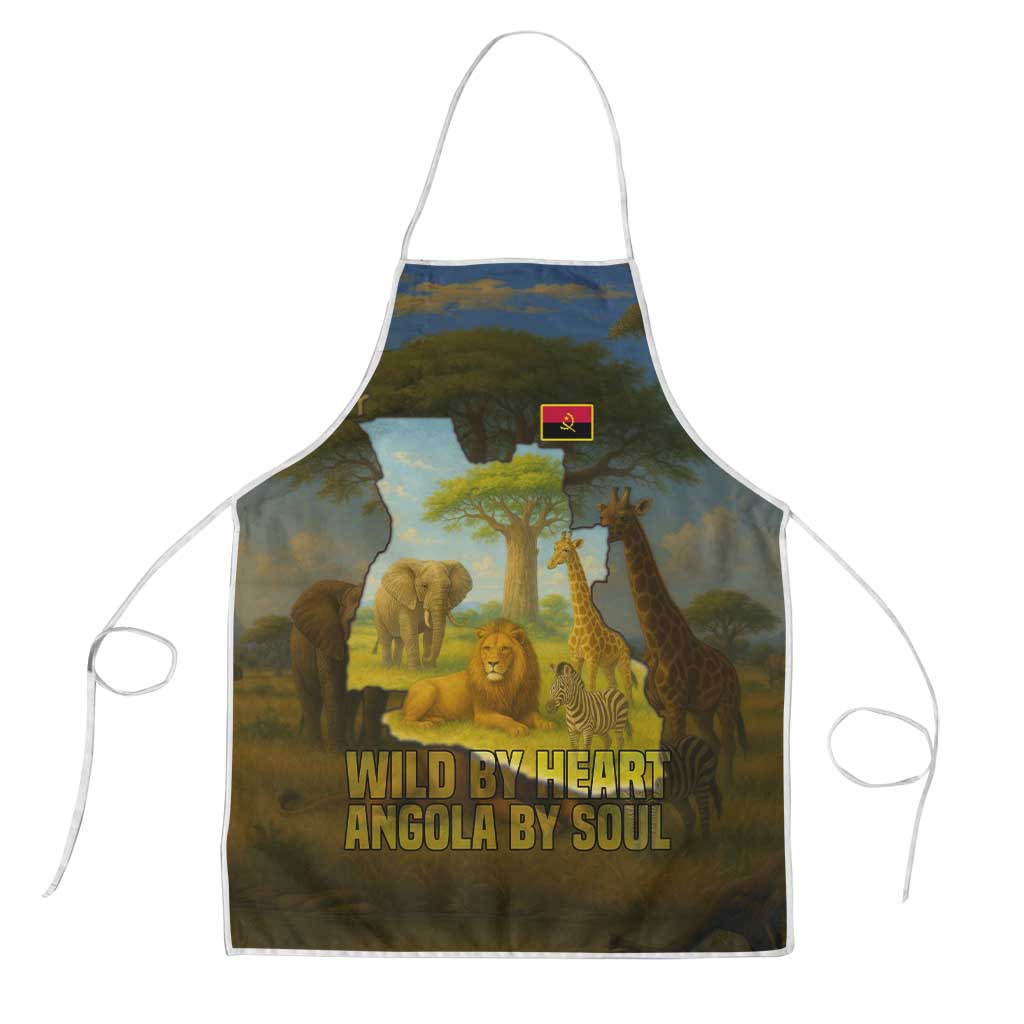 Angola Apron with Savannah Wildlife Design and African Animal - Wonder Print Shop