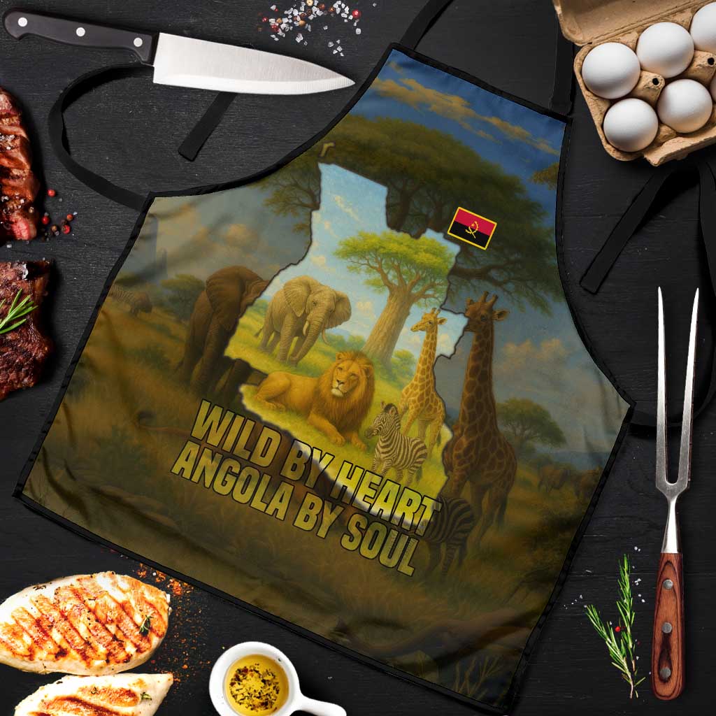 Angola Apron with Savannah Wildlife Design and African Animal - Wonder Print Shop