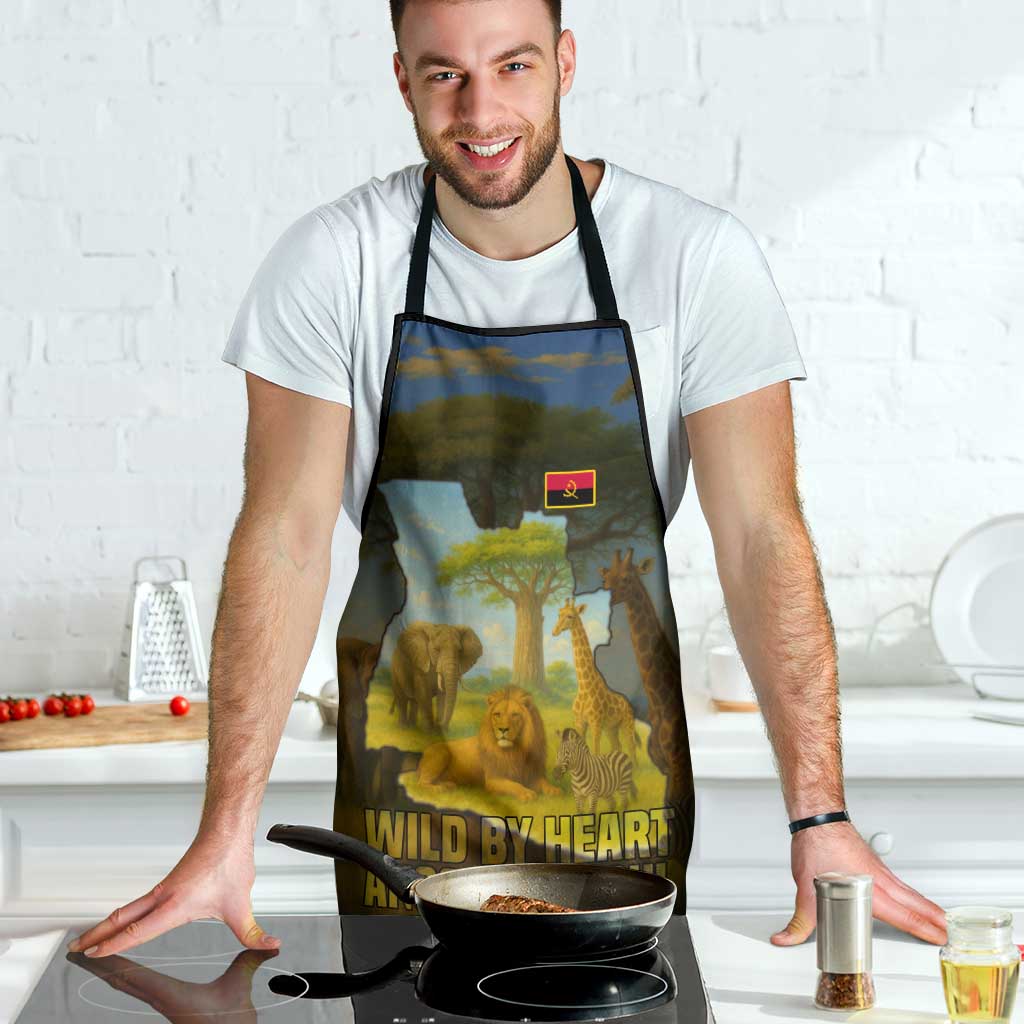 Angola Apron with Savannah Wildlife Design and African Animal - Wonder Print Shop