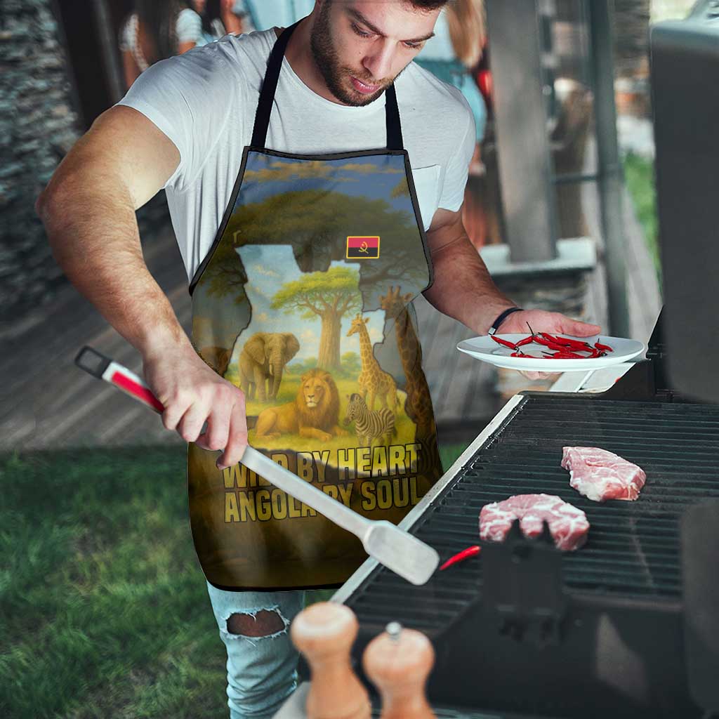 Angola Apron with Savannah Wildlife Design and African Animal - Wonder Print Shop