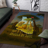 Angola Area Rug with Savannah Wildlife Design and African Animal - Wonder Print Shop