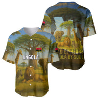 Angola Baseball Jersey with Savannah Wildlife Design and African Animal - Wonder Print Shop