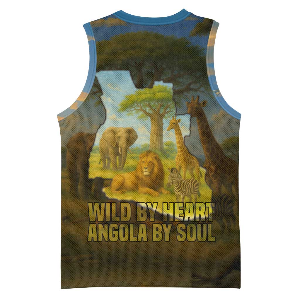 Angola Basketball Jersey with Savannah Wildlife Design and African Animal - Wonder Print Shop