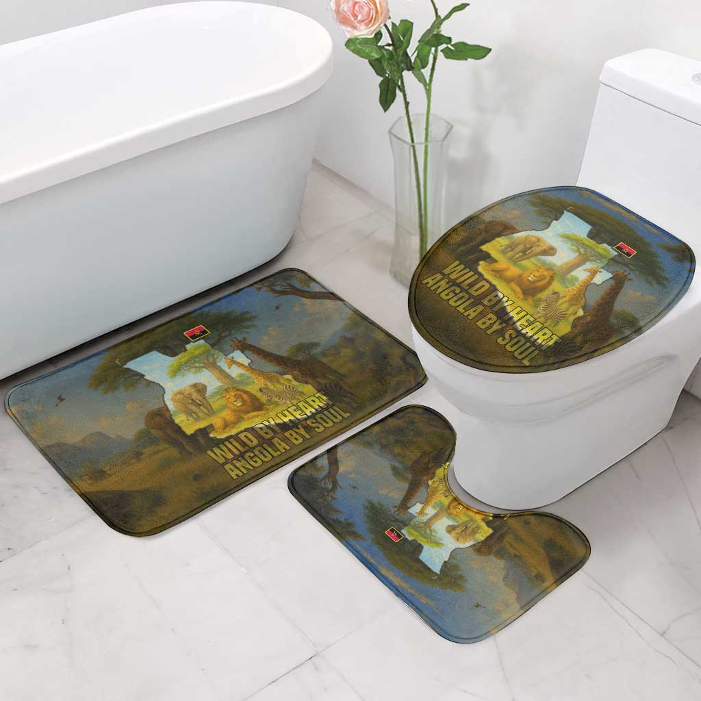 Angola Bathroom Set with Savannah Wildlife Design and African Animal - Wonder Print Shop