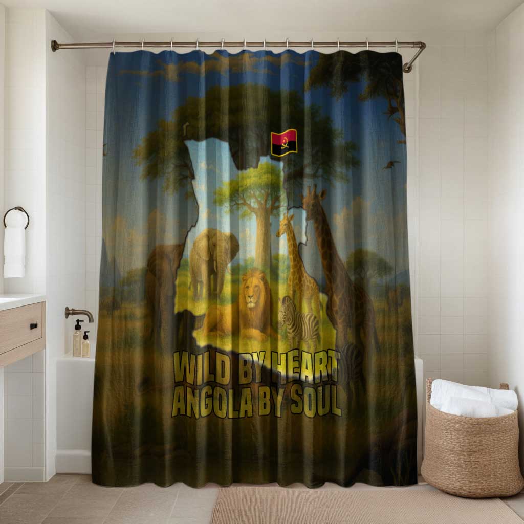 Angola Bathroom Set with Savannah Wildlife Design and African Animal - Wonder Print Shop