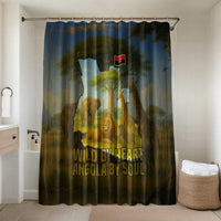 Angola Bathroom Set with Savannah Wildlife Design and African Animal - Wonder Print Shop