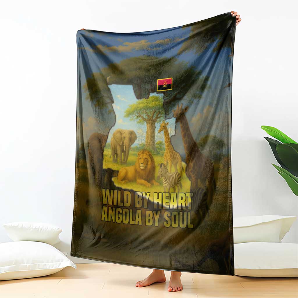Angola Blanket with Savannah Wildlife Design and African Animal - Wonder Print Shop