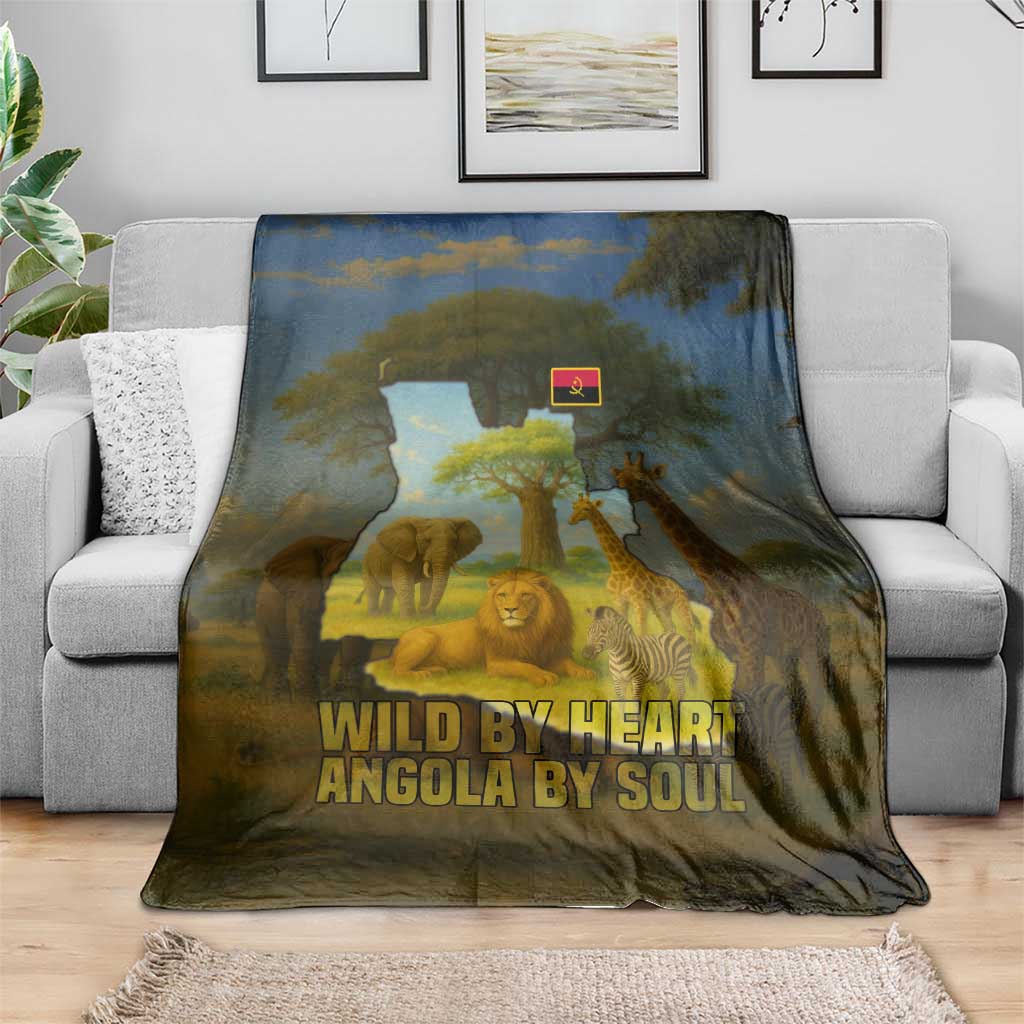 Angola Blanket with Savannah Wildlife Design and African Animal - Wonder Print Shop