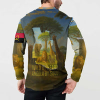 Angola Button Sweatshirt with Savannah Wildlife Design and African Animal - Wonder Print Shop