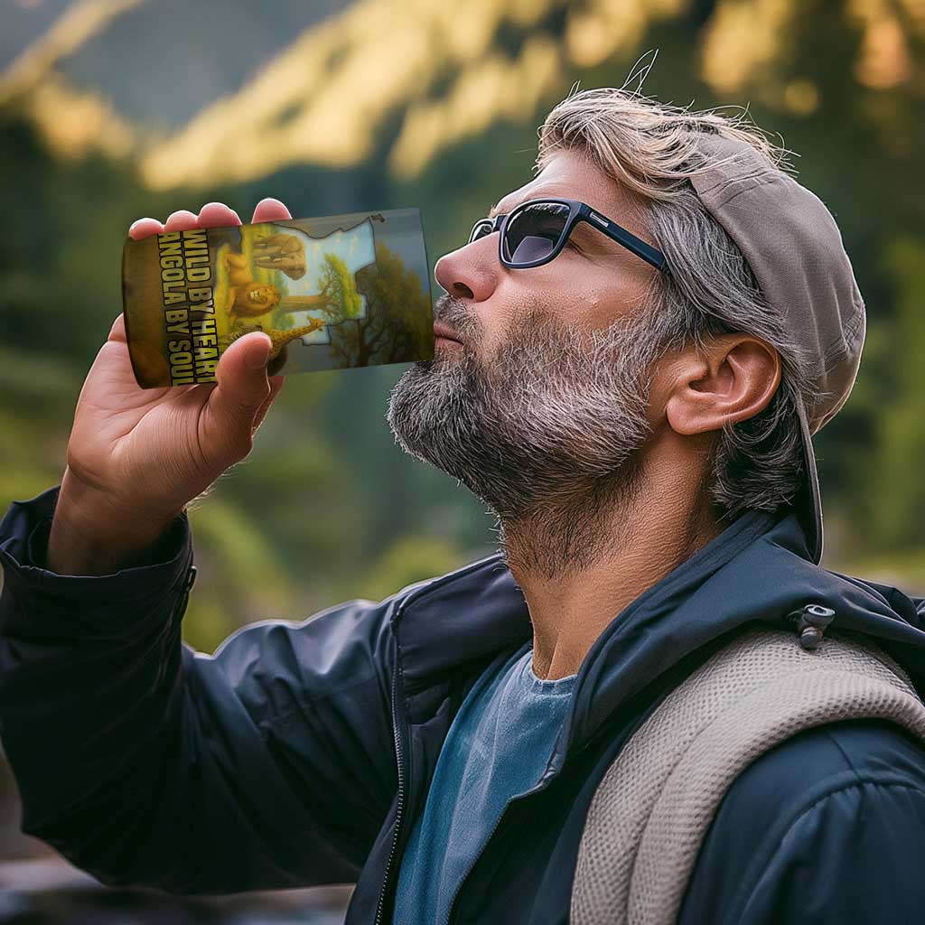 Angola 4 in 1 Can Cooler Tumbler with Savannah Wildlife Design and African Animal - Wonder Print Shop