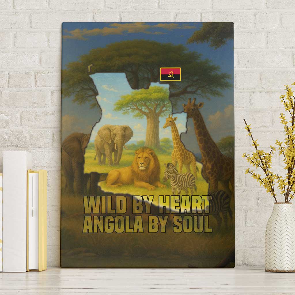 Angola Canvas Wall Art with Savannah Wildlife Design and African Animal - Wonder Print Shop