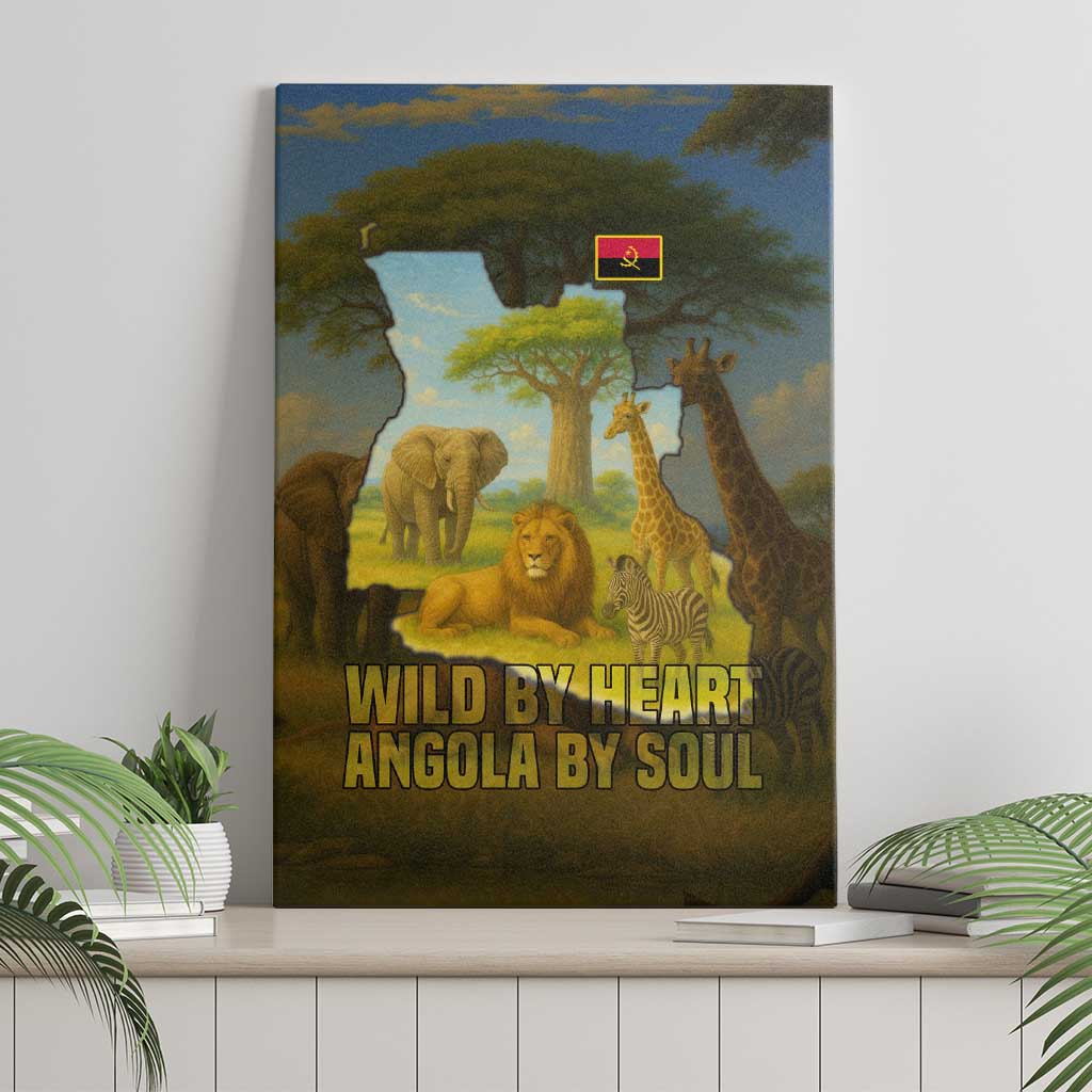 Angola Canvas Wall Art with Savannah Wildlife Design and African Animal - Wonder Print Shop