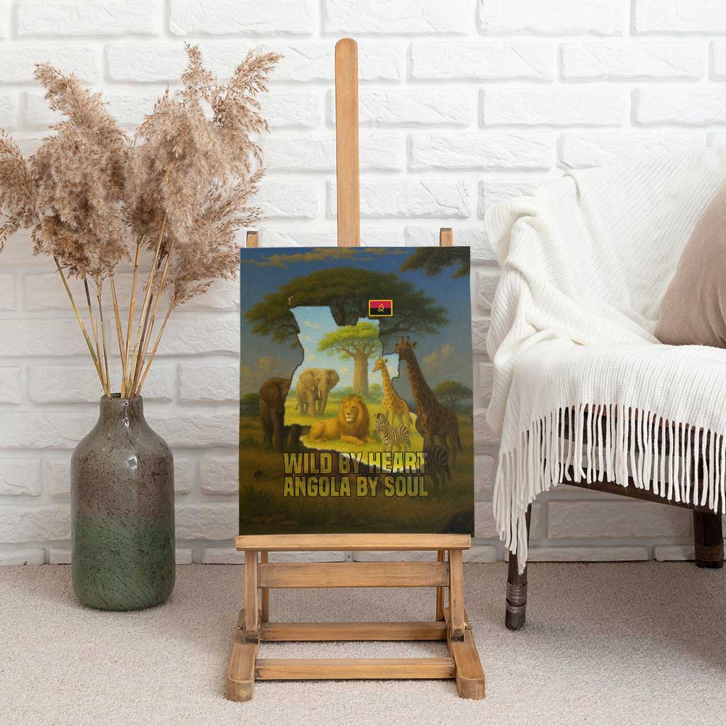 Angola Canvas Wall Art with Savannah Wildlife Design and African Animal - Wonder Print Shop