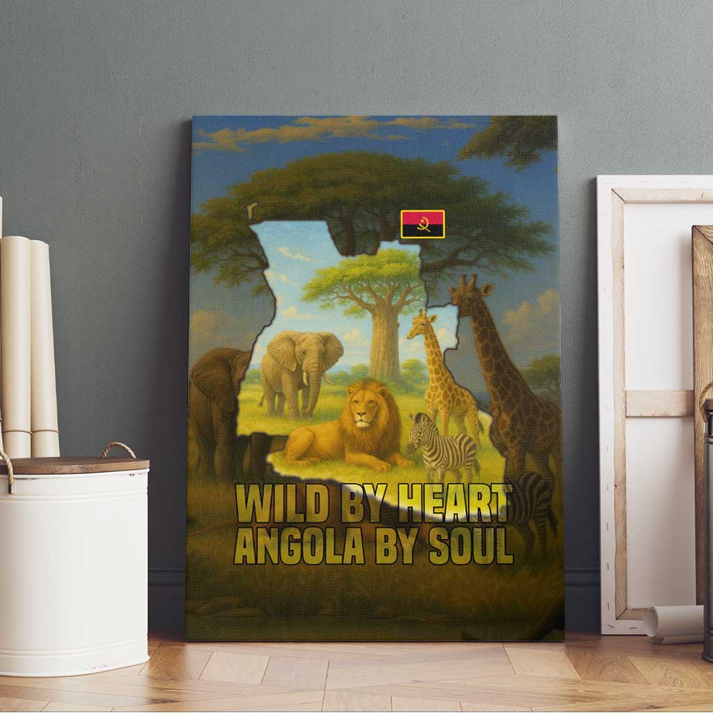 Angola Canvas Wall Art with Savannah Wildlife Design and African Animal - Wonder Print Shop