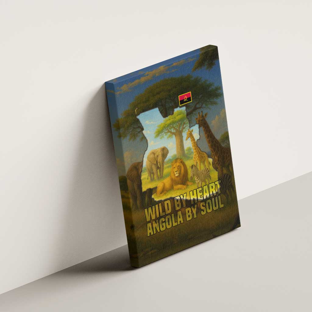 Angola Canvas Wall Art with Savannah Wildlife Design and African Animal - Wonder Print Shop