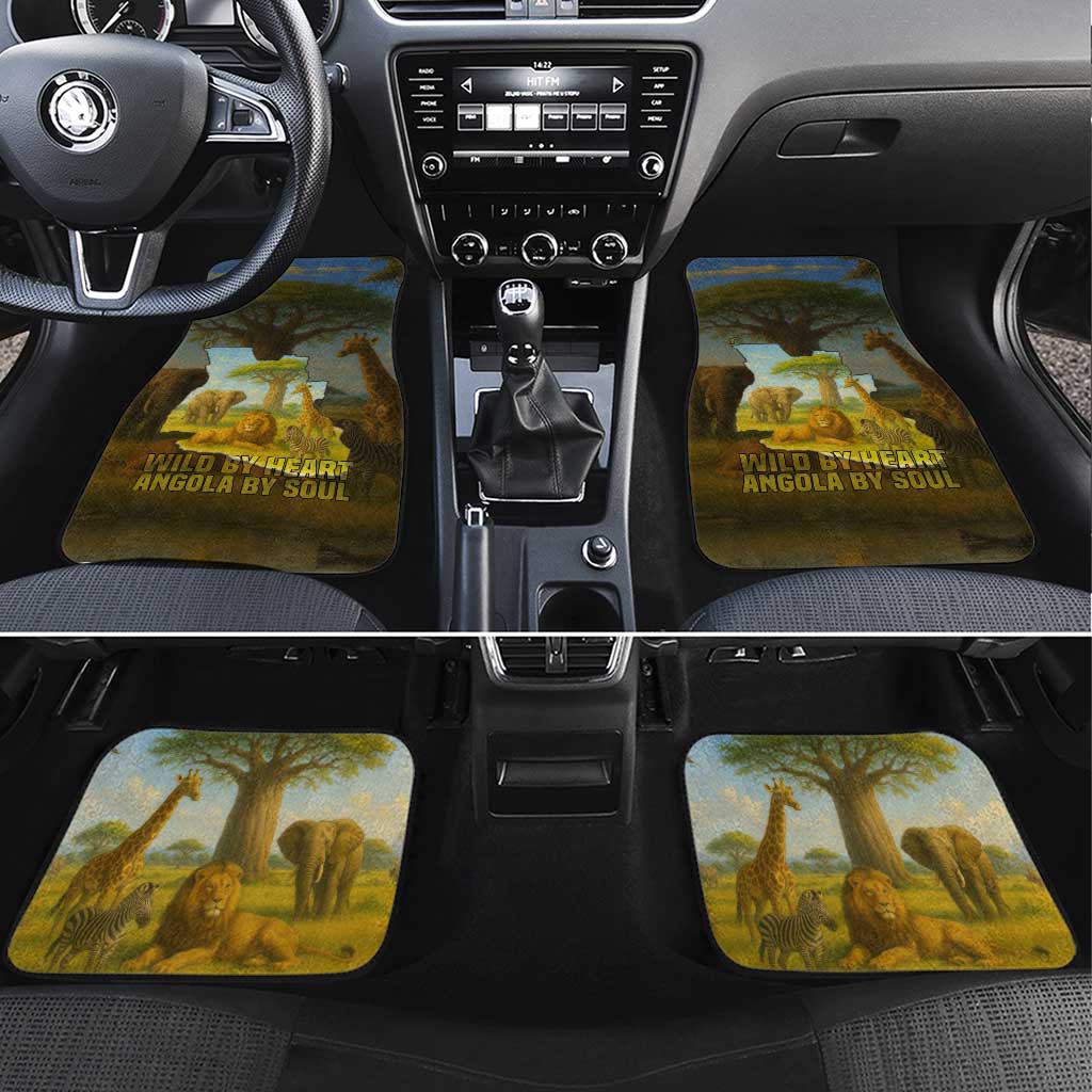 Angola Car Mats with Savannah Wildlife Design and African Animal - Wonder Print Shop