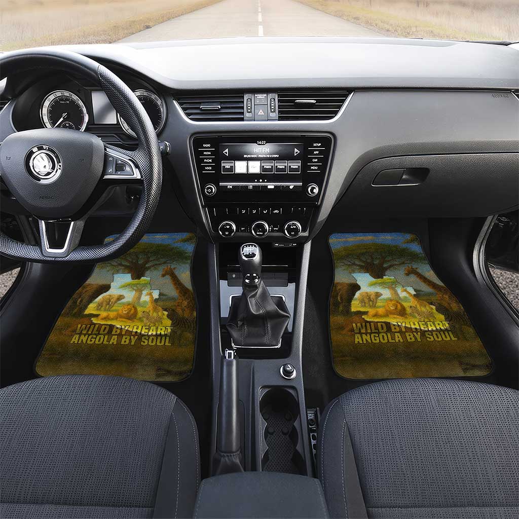 Angola Car Mats with Savannah Wildlife Design and African Animal - Wonder Print Shop