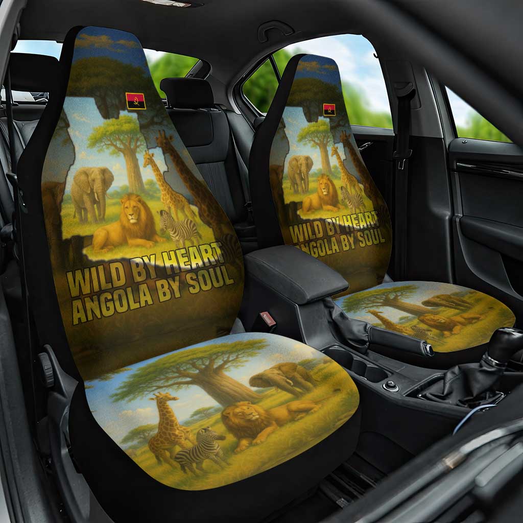 Angola Car Seat Cover with Savannah Wildlife Design and African Animal - Wonder Print Shop