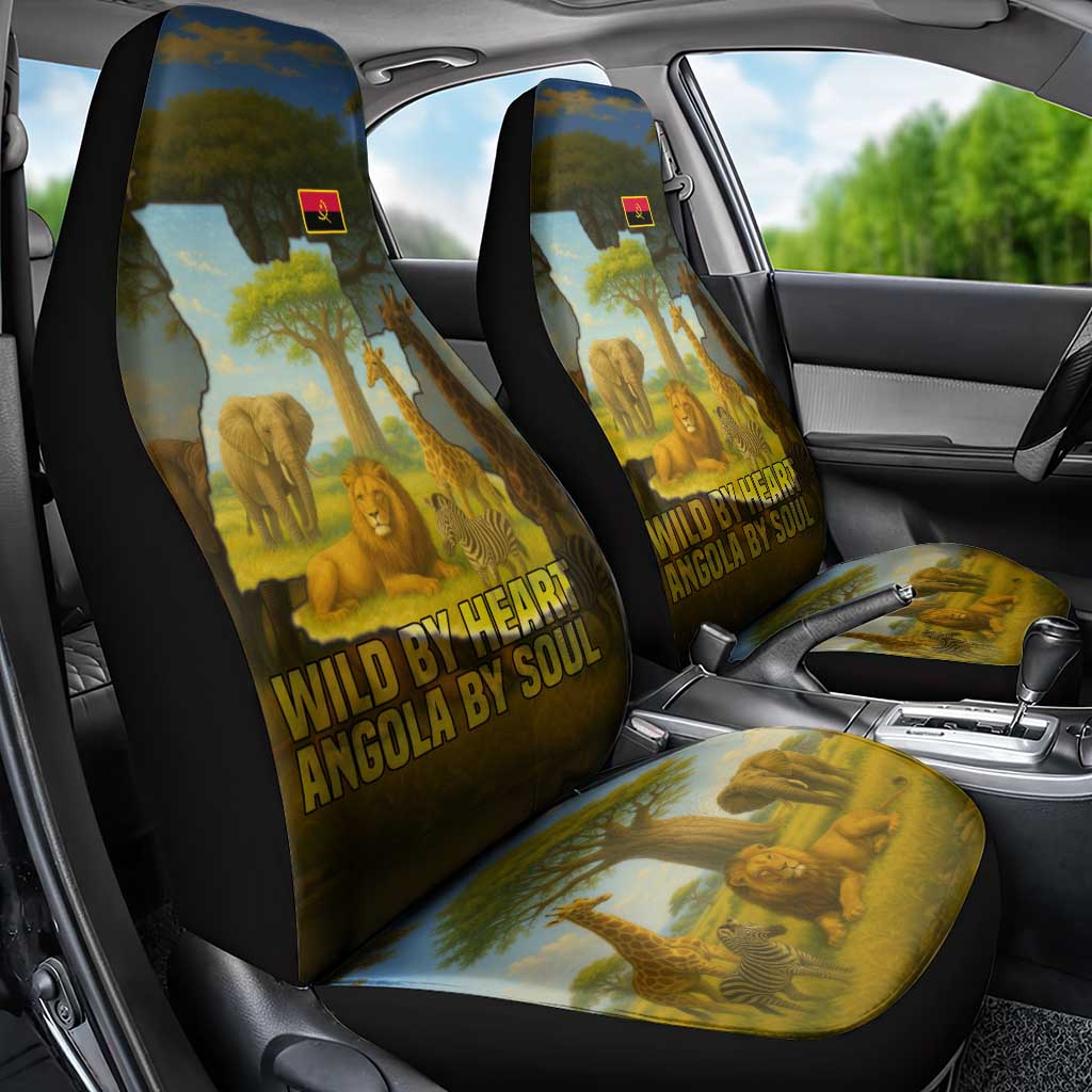 Angola Car Seat Cover with Savannah Wildlife Design and African Animal - Wonder Print Shop