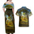Angola Couples Matching Off Shoulder Maxi Dress and Hawaiian Shirt with Savannah Wildlife Design and African Animal - Wonder Print Shop