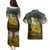 Angola Couples Matching Puletasi and Hawaiian Shirt with Savannah Wildlife Design and African Animal - Wonder Print Shop