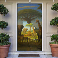 Angola Door Cover with Savannah Wildlife Design and African Animal - Wonder Print Shop