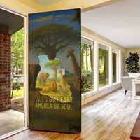 Angola Door Cover with Savannah Wildlife Design and African Animal - Wonder Print Shop
