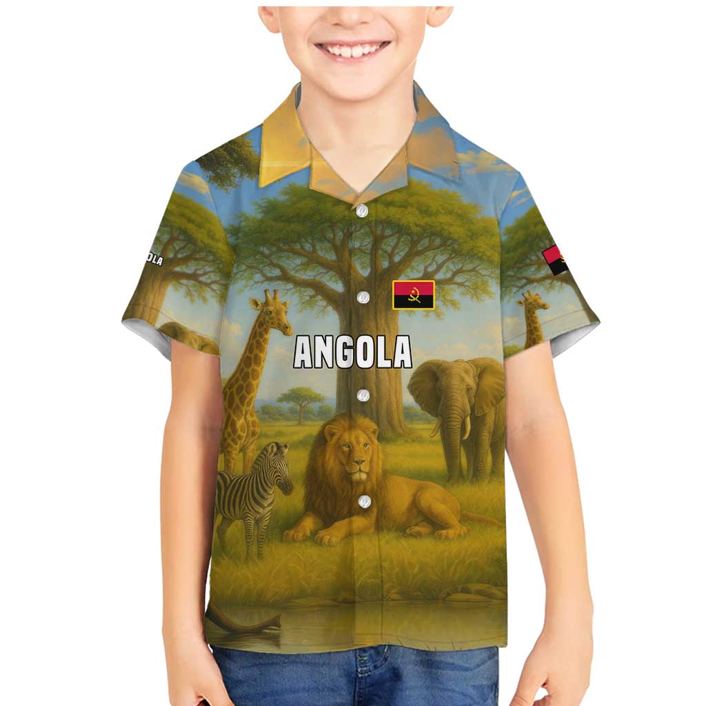 Angola Family Matching Mermaid Dress and Hawaiian Shirt with Savannah Wildlife Design and African Animal - Wonder Print Shop