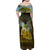 Angola Family Matching Off Shoulder Maxi Dress and Hawaiian Shirt with Savannah Wildlife Design and African Animal - Wonder Print Shop