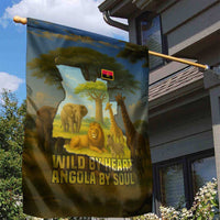 Angola Garden Flag with Savannah Wildlife Design and African Animal - Wonder Print Shop