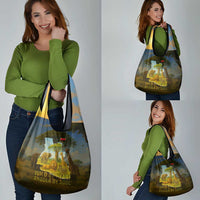 Angola Grocery Bag with Savannah Wildlife Design and African Animal - Wonder Print Shop