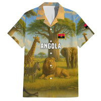 Angola Hawaiian Shirt with Savannah Wildlife Design and African Animal - Wonder Print Shop