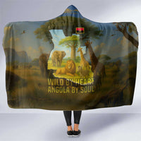 Angola Hooded Blanket with Savannah Wildlife Design and African Animal - Wonder Print Shop