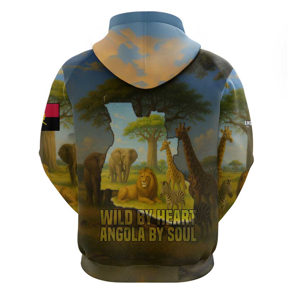 Angola Hoodie with Savannah Wildlife Design and African Animal - Wonder Print Shop