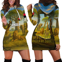 Angola Hoodie Dress with Savannah Wildlife Design and African Animal - Wonder Print Shop