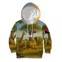Angola Kid Hoodie with Savannah Wildlife Design and African Animal - Wonder Print Shop