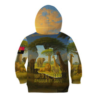 Angola Kid Hoodie with Savannah Wildlife Design and African Animal - Wonder Print Shop