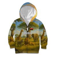 Angola Kid Hoodie with Savannah Wildlife Design and African Animal - Wonder Print Shop